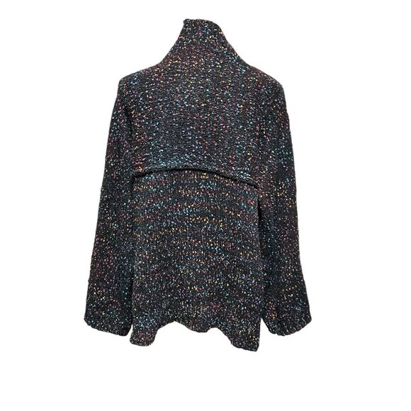 Habitat Sweater Womens Large Black‎ Long Sleeve Wood Button V-Neck Cardig… - Picture 3 of 7